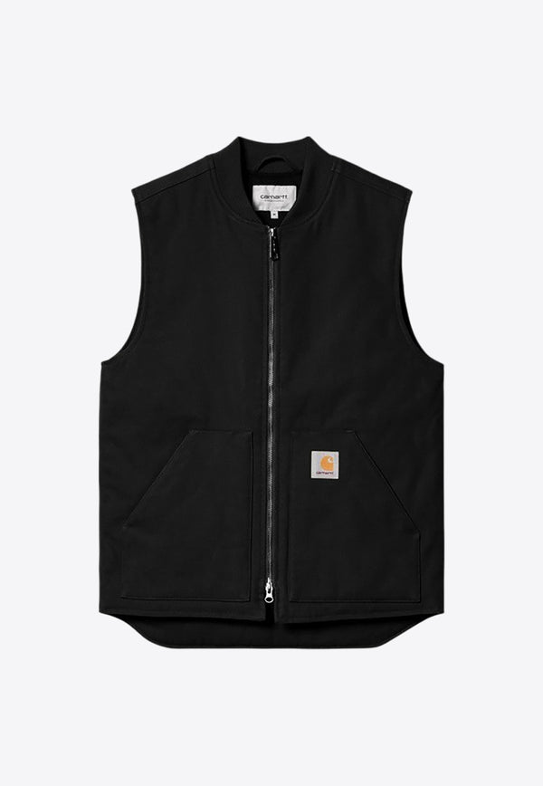 Carhartt Wip Logo Patch Zip-Up Vest Black I015251CO/P_CARH-8901