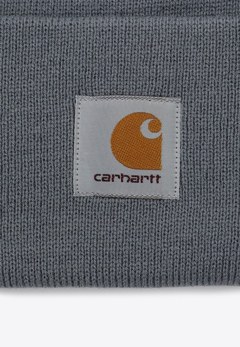 Carhartt Wip Logo Patch Ribbed Beanie Gray I020222PL/P_CARH-191XX