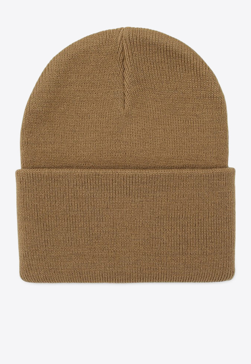 Carhartt Wip Logo Patch Ribbed Beanie Beige I020222PL/P_CARH-2FSXX