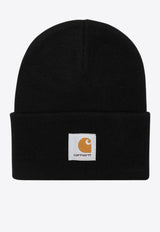 Carhartt Wip Logo Patch Knitted Beanie Black I020222PL/P_CARH-89XX