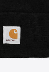 Carhartt Wip Logo Patch Knitted Beanie Black I020222PL/P_CARH-89XX