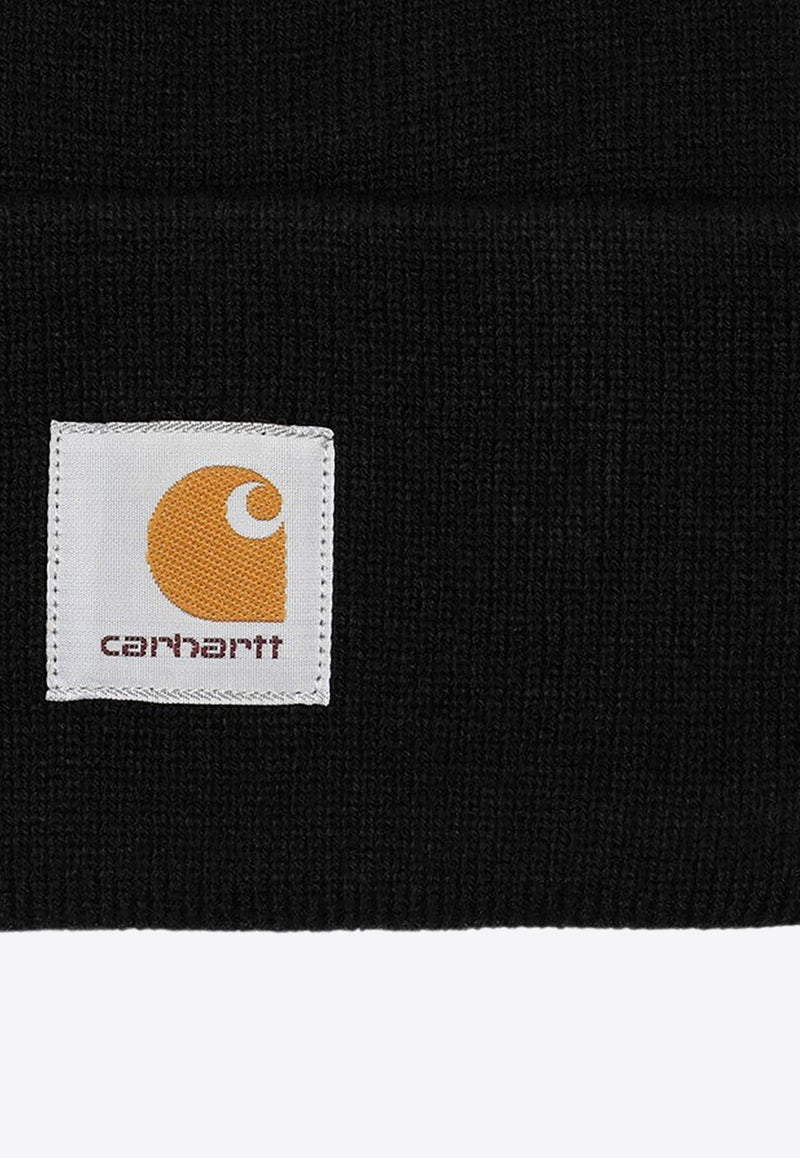 Carhartt Wip Logo Patch Knitted Beanie Black I020222PL/P_CARH-89XX