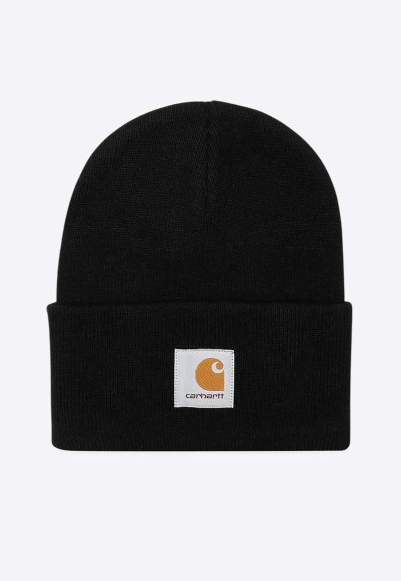 Carhartt Wip Logo Patch Ribbed Beanie Black I020222PL_CARH-89XX