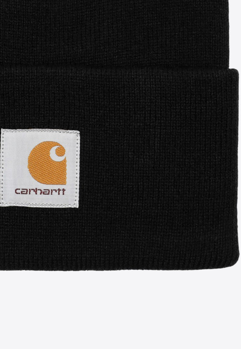 Carhartt Wip Logo Patch Ribbed Beanie Black I020222PL_CARH-89XX