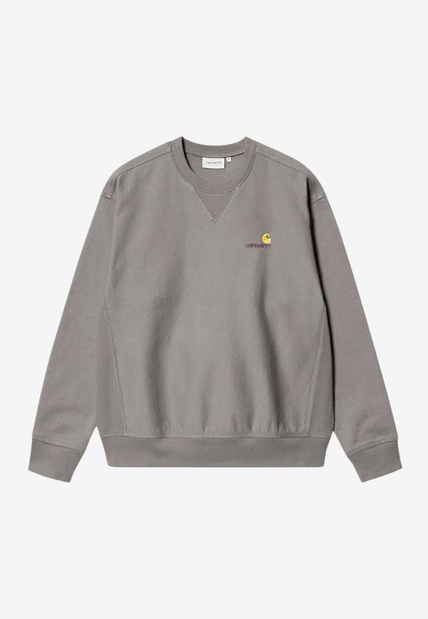 Carhartt Wip American Script Crewneck Sweatshirt Gray I025475CO/Q_CARH-2LRXX