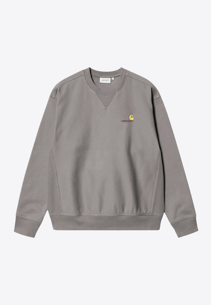 Carhartt Wip American Script Crewneck Sweatshirt Gray I025475CO/Q_CARH-2LRXX