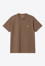 Carhartt Wip Chase Logo Patch T-shirt Brown I026391CO/P_CARH-218XX