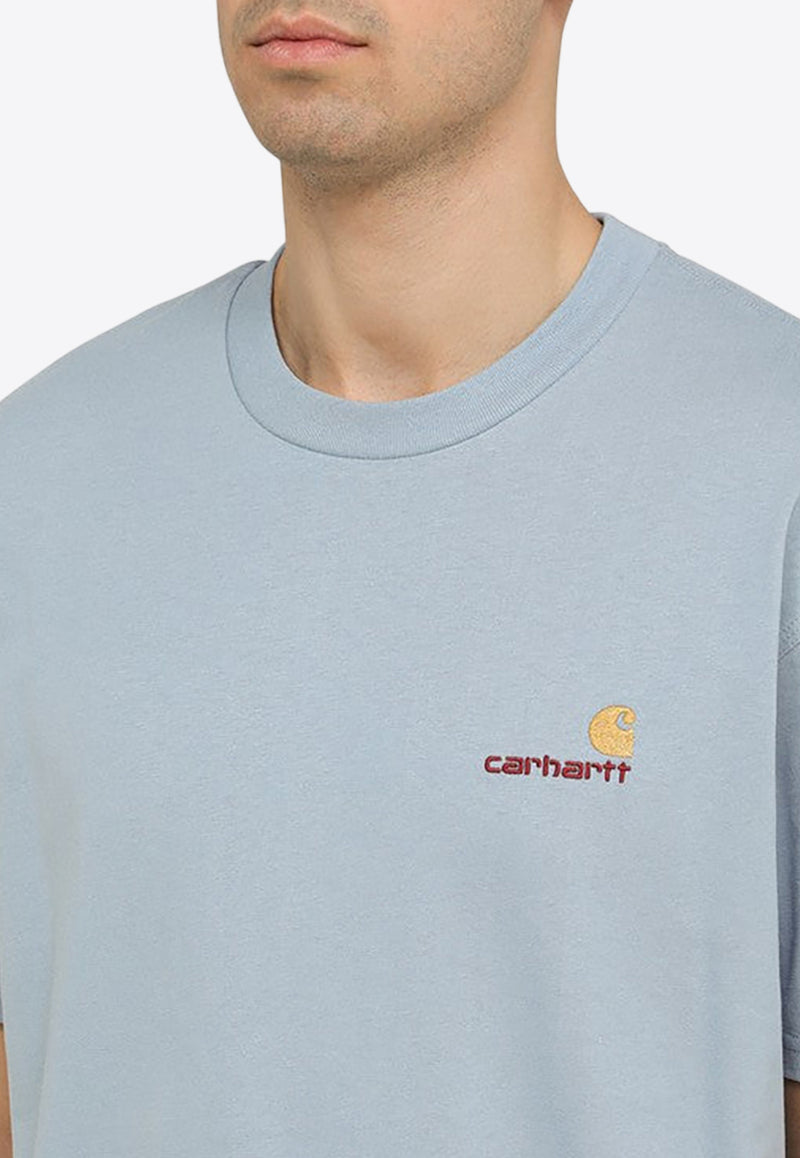 Carhartt Wip American Script Crewneck T-shirt Blue I029956CO/O_CARH-0F4XX