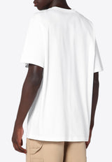 Carhartt Wip Logo Embroidered Crewneck T-shirt White I030434CO/R_CARH-02