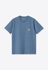 Carhartt Wip Logo Patch Crewneck T-shirt Blue I030434CO/O_CARH-1YIXX