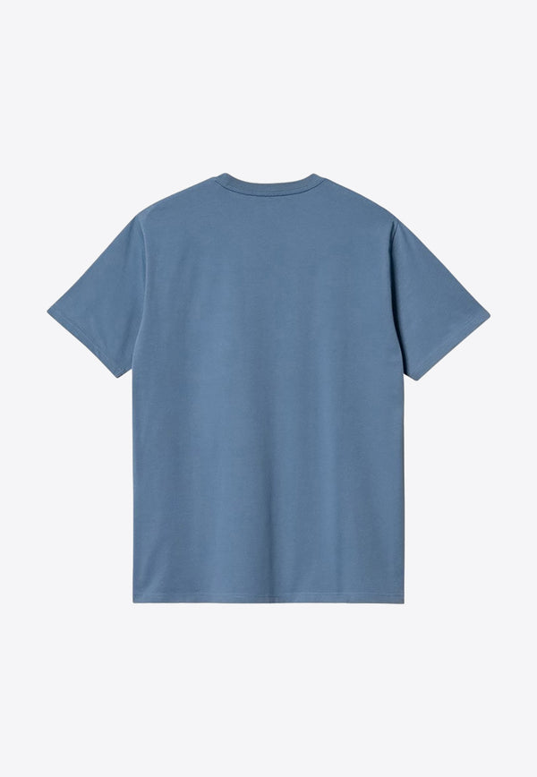 Carhartt Wip Logo Patch Crewneck T-shirt Blue I030434CO/O_CARH-1YIXX
