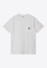 Carhartt Wip Logo Embroidered Crewneck T-shirt White I030434CO/R_CARH-02XX