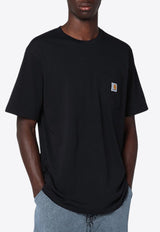 Carhartt Wip Logo Embroidered Crewneck T-shirt Black I030434CO/R_CARH-89