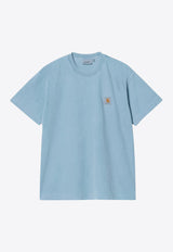 Carhartt Wip Vista Logo Jersey T-shirt Light Blue I030780CO/P_CARH-2BSGD