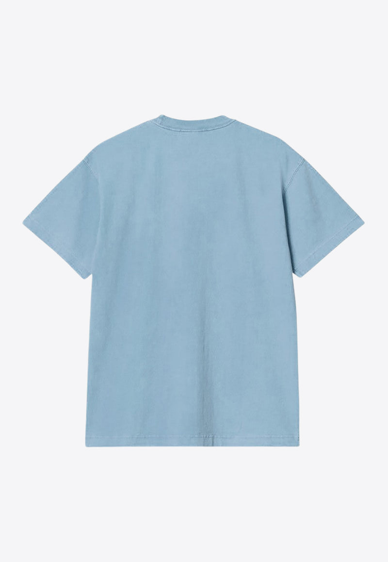 Carhartt Wip Vista Logo Jersey T-shirt Light Blue I030780CO/P_CARH-2BSGD