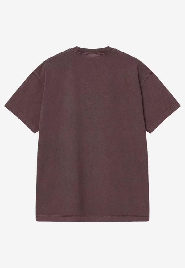 Carhartt Wip Vista Logo T-shirt Brown I030780CO/R_CARH-33HGD