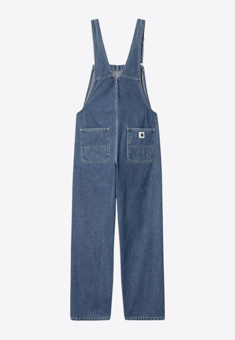 Carhartt Wip Logo Patch Bib Denim Dungarees Blue I031250DE_CARH-0106