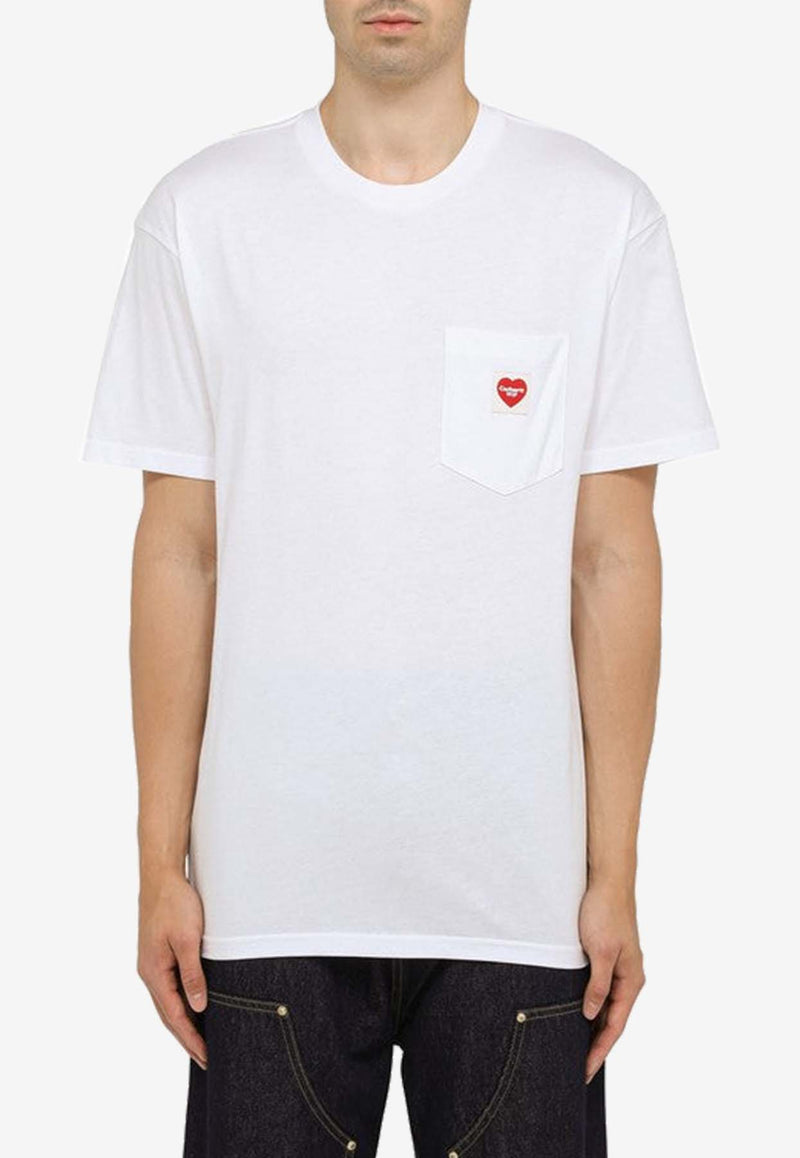 Carhartt Wip Heart Patch Crewneck T-shirt White I032128CO/N_CARH-02XX