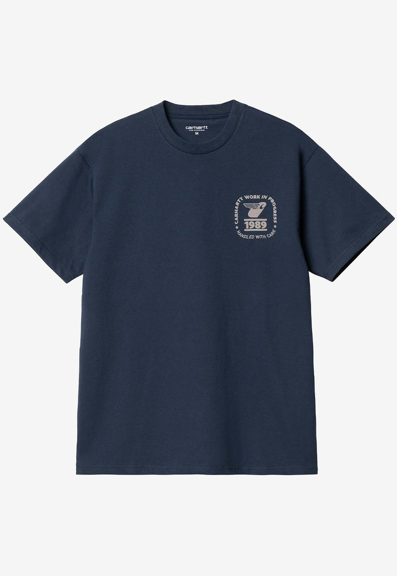 Short-Sleeved Stamp State T-Shirt Carhartt Wip I032374BLUE