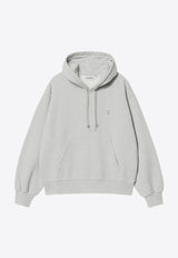 Carhartt Wip Casey Logo Embroidered Drawstring Hoodie Gray I032644CO/P_CARH-1DQXX