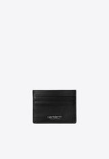 Carhartt Wip Vegas Logo Print Leather Cardholder Black I033109BLACK