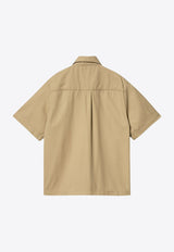 Carhartt Wip Logo Patch Zip-Up Shirt Beige I033277CO/O_CARH-1YA02