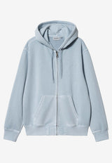 Carhartt Wip Duster Script Zip-Up Hoodie Light Blue I033619_000_0W9GD