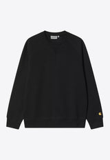 Carhartt Wip Chase Logo Crewneck Sweatshirt Black I033660CO/R_CARH-00FXX