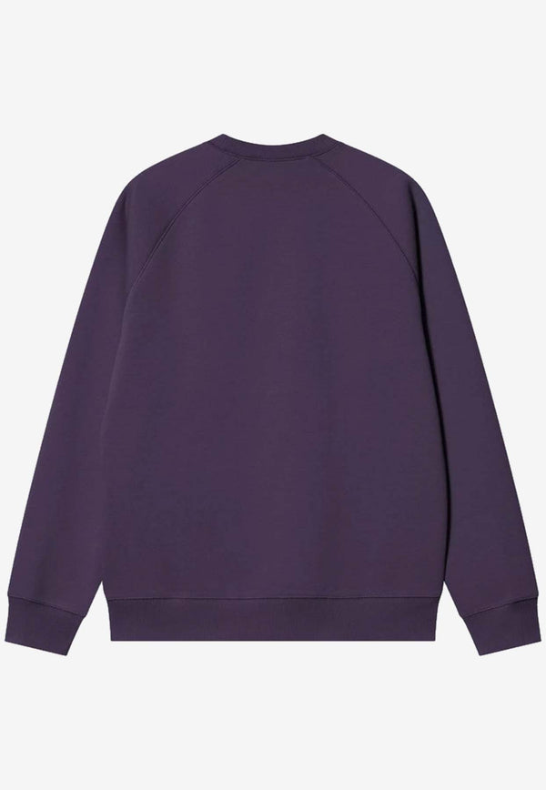 Carhartt Wip Chase Logo Patch Sweatshirt Purple I033660CO/R_CARH-37YXX