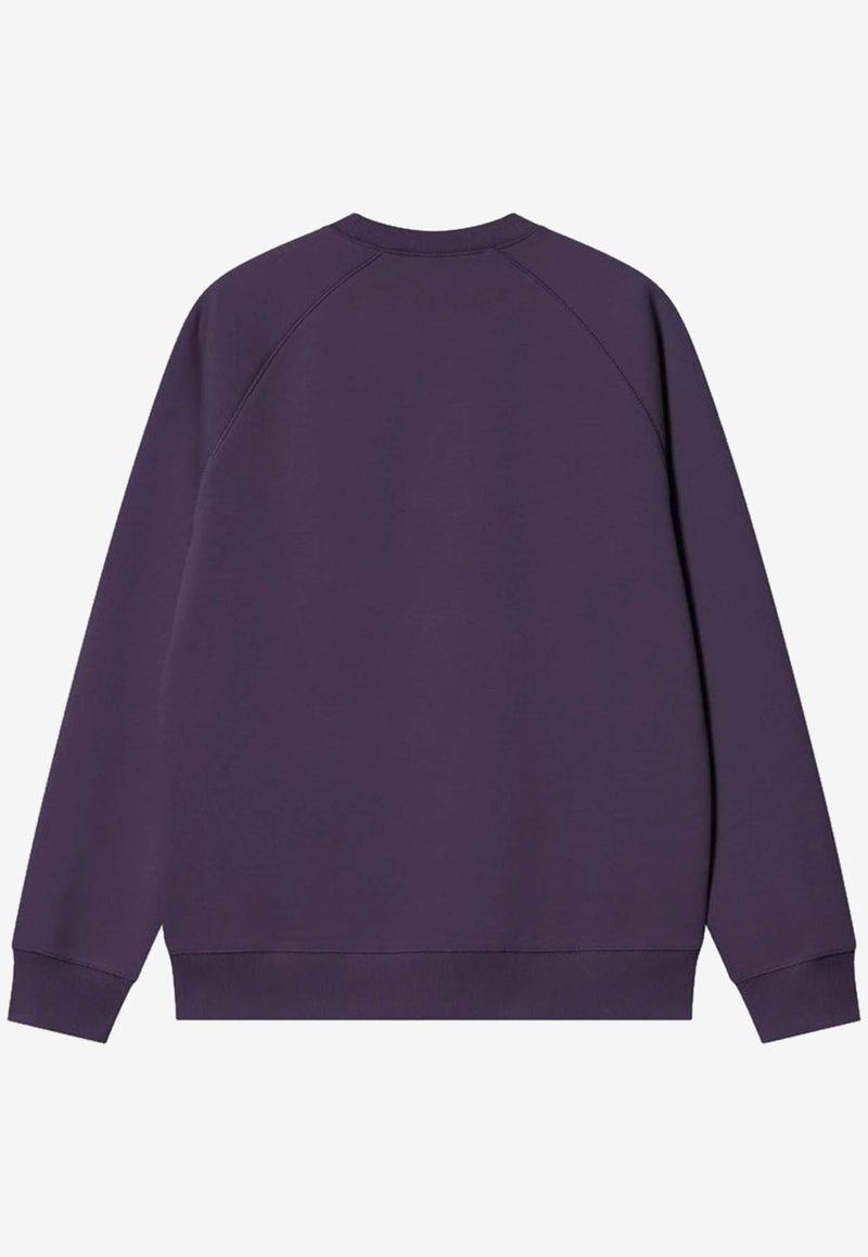 Carhartt Wip Chase Logo Patch Sweatshirt Purple I033660CO/R_CARH-37YXX