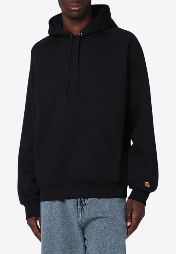 Carhartt Wip Chase Logo Hooded Sweatshirt Black I033661CO/R_CARH-00F