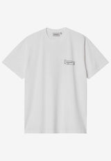 Carhartt Wip Stamp Logo Print Crewneck T-shirt  White I033670CO/P_CARH-00A06