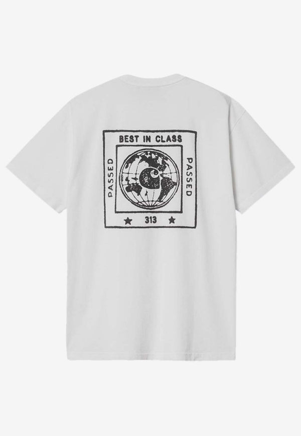 Carhartt Wip Stamp Logo Print Crewneck T-shirt  White I033670CO/P_CARH-00A06