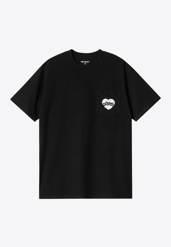 Carhartt Wip Amour Pocket Crewneck T-shirt Black I033675CO/P_CARH-0D2XX