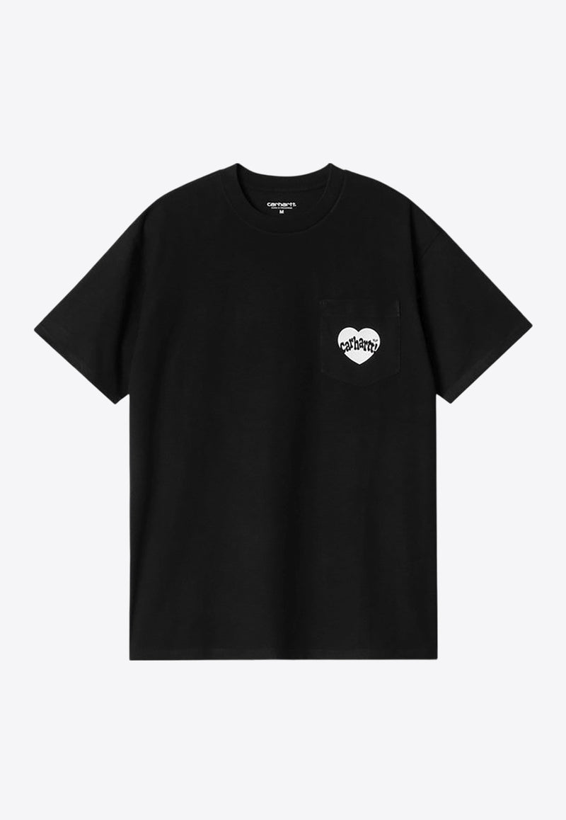 Carhartt Wip Amour Pocket Crewneck T-shirt Black I033675CO/P_CARH-0D2XX