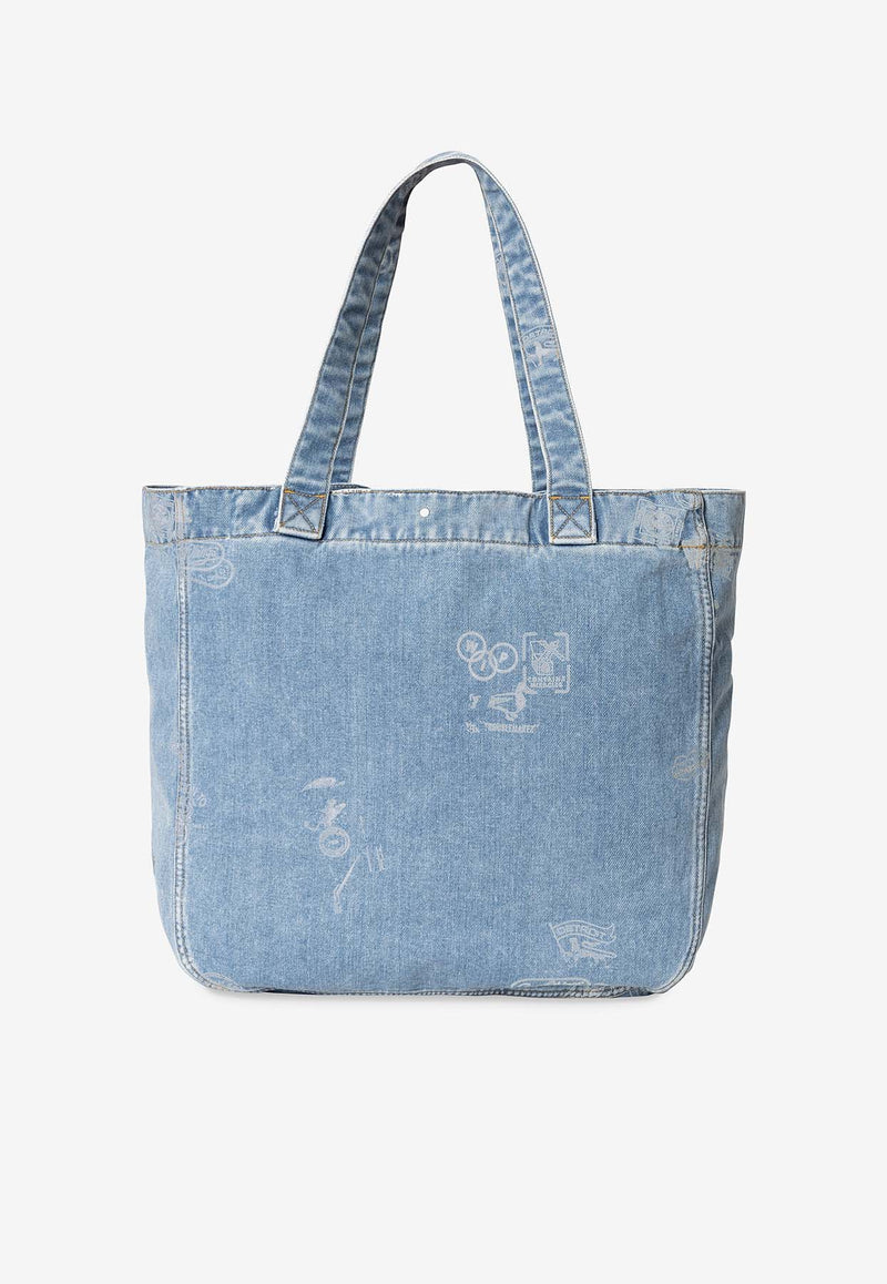 Carhartt Wip Stamp Denim Tote Bag Blue I033740_000_2LN35