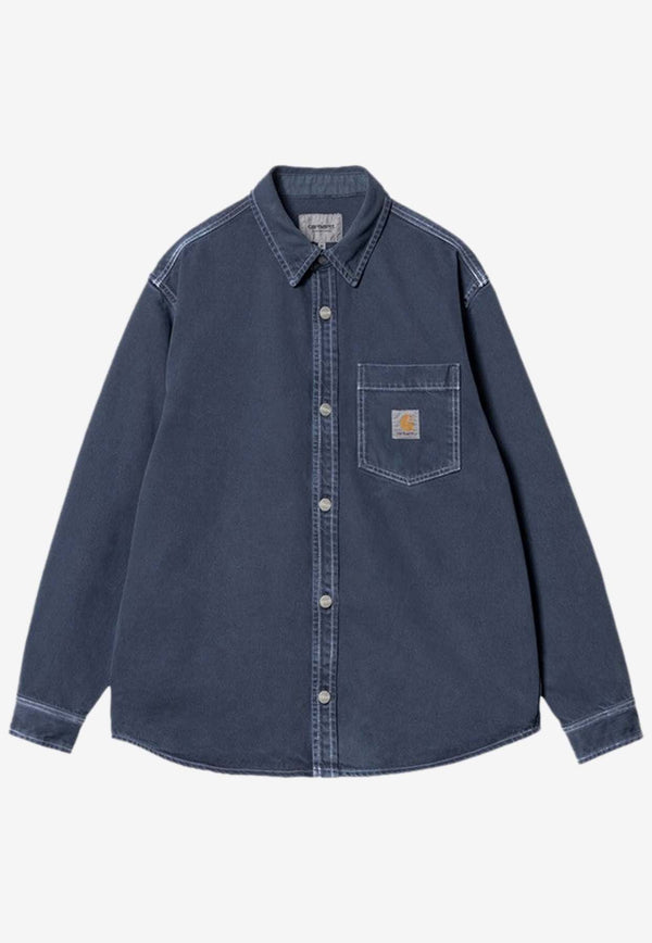 Carhartt Wip George Logo Patch Denim Shirt Blue I033750CO/P_CARH-29L4J