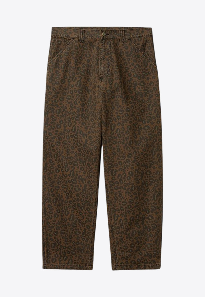 Carhartt Wip OG Leopard Print Single-Knee Pants Green I033754CO/P_CARH-2MTGD