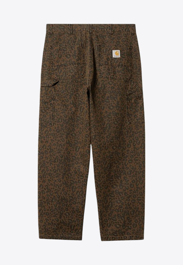 Carhartt Wip OG Leopard Print Single-Knee Pants Green I033754CO/P_CARH-2MTGD