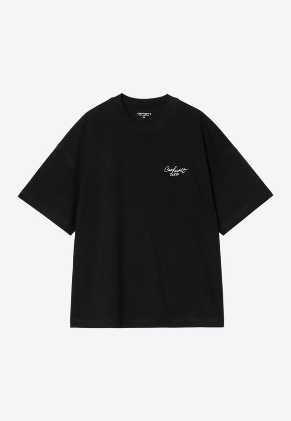 Carhartt Wip Signature Script T-shirt Black I033828CO/Q_CARH-0D2XX