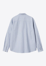 Carhartt Wip Dowlen Striped Long-Sleeved Shirt Light Blue I033839CO/P_CARH-2FWXX