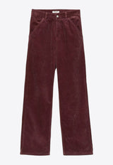 Carhartt Wip Simple Straight Corduroy Pants Bordeaux I033889CO_CARH-33K02