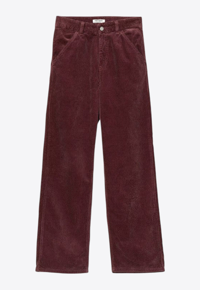 Carhartt Wip Simple Straight Corduroy Pants Bordeaux I033889CO_CARH-33K02