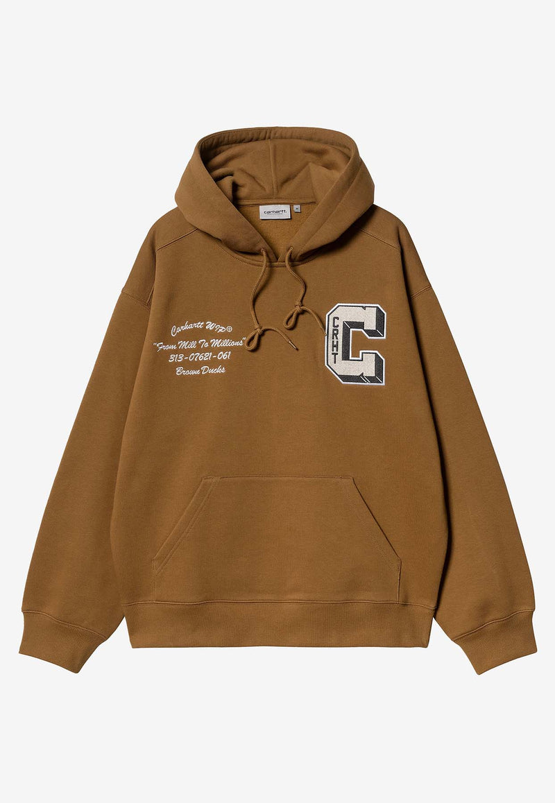 Carhartt Wip Logo Ducks Hooded Sweatshirt Brown I033930BROWN