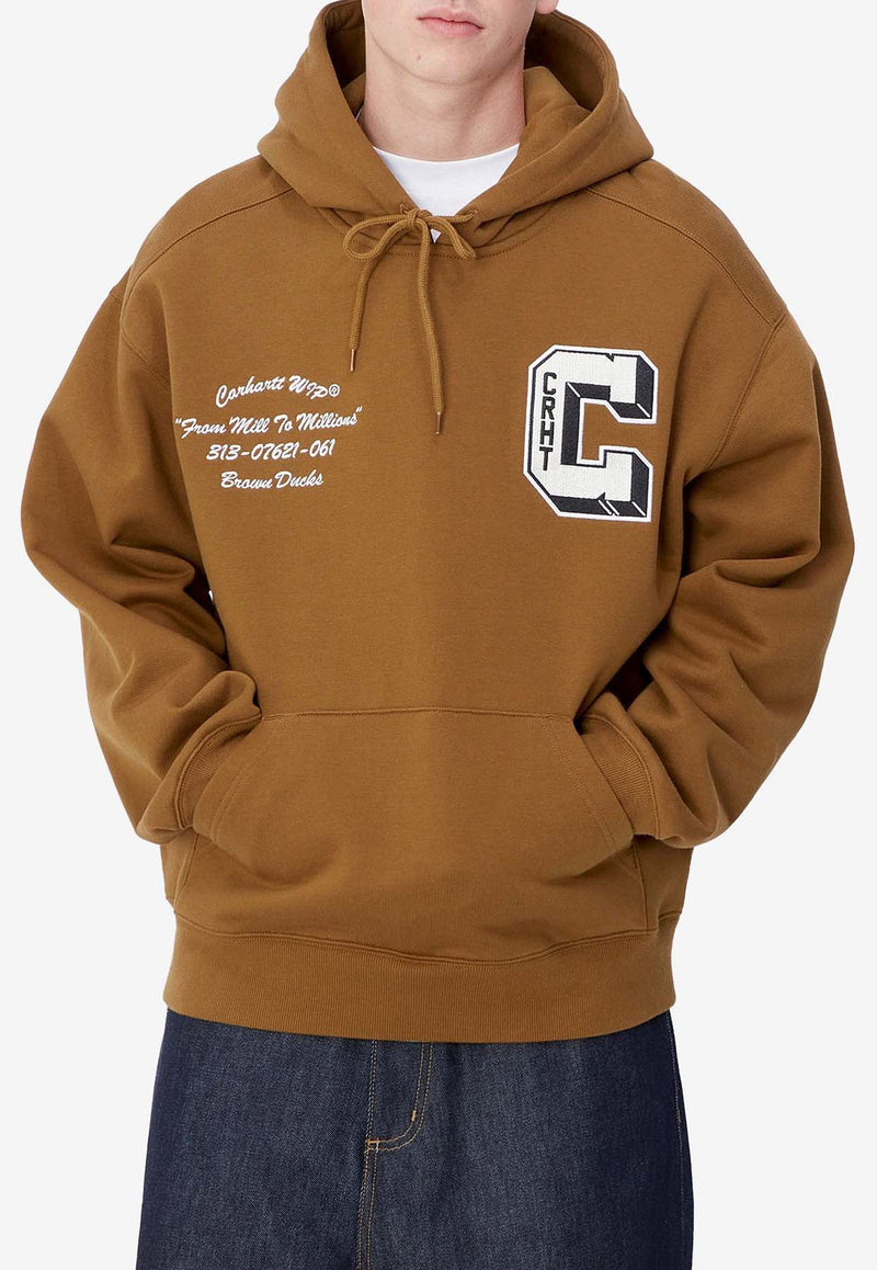 Carhartt Wip Logo Ducks Hooded Sweatshirt Brown I033930BROWN