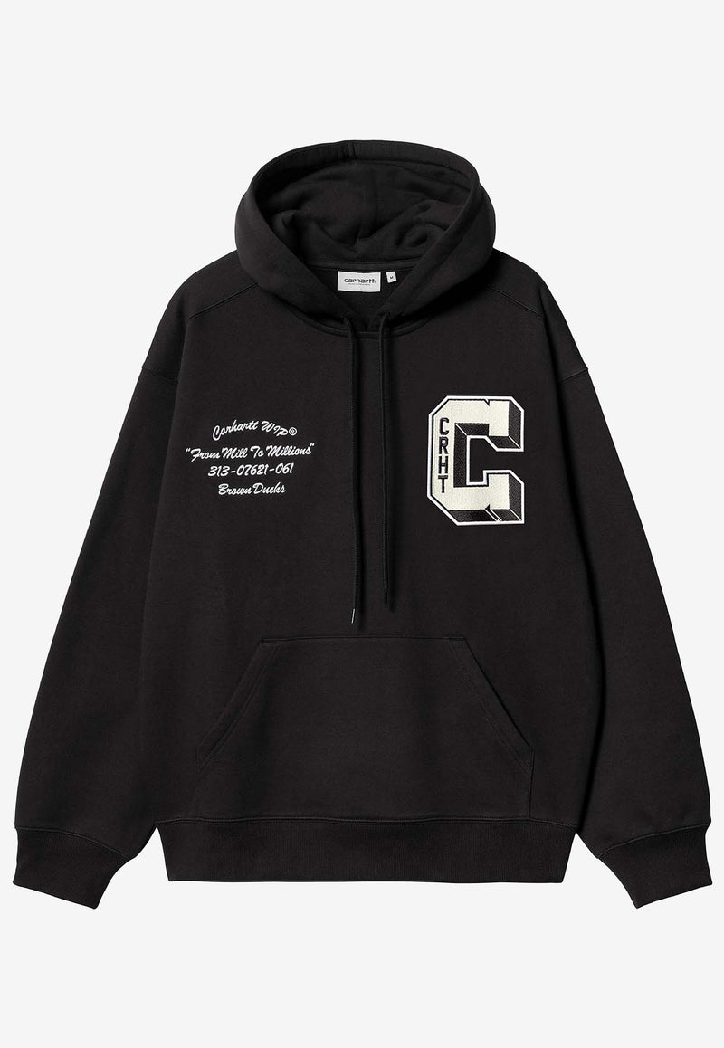 Carhartt Wip Brown Ducks Hooded Sweatshirt Black I033930_000_89XX