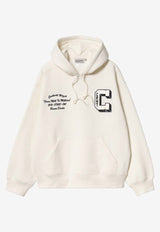 Carhartt Wip Brown Ducks Drawstring Hoodie Ivory I033930_000_D6XX