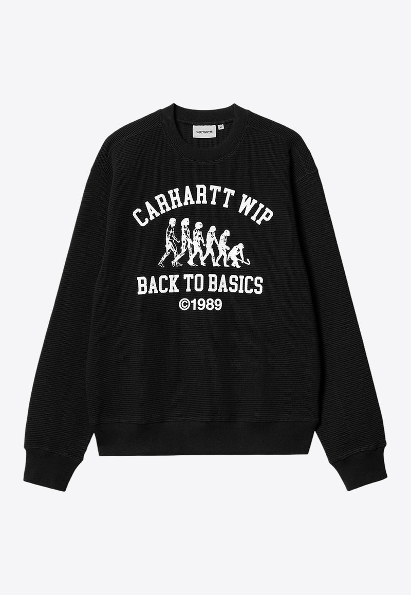 Carhartt Wip Main Basics Printed Sweatshirt Black I034040BLACK