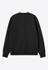 Carhartt Wip Script Embroidery Crewneck Sweatshirt Black I034496CO/Q_CARH-0D2XX