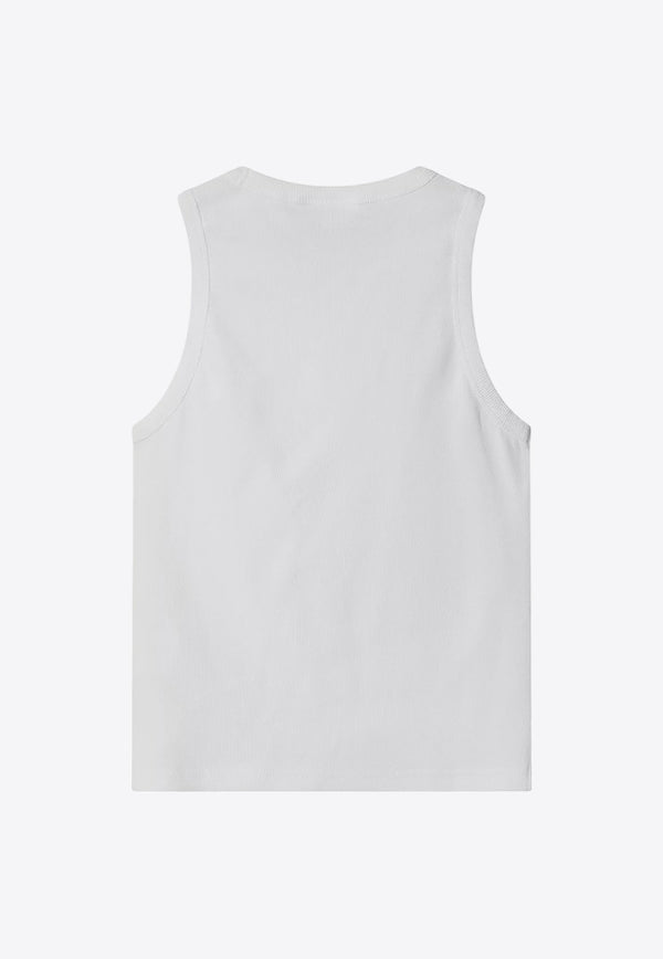 Carhartt Wip Philips Ribbed Knit Logo Tank Top White I034624CO/Q_CARH-02XX